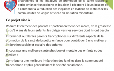 Projet : Grandir en santé et en famille